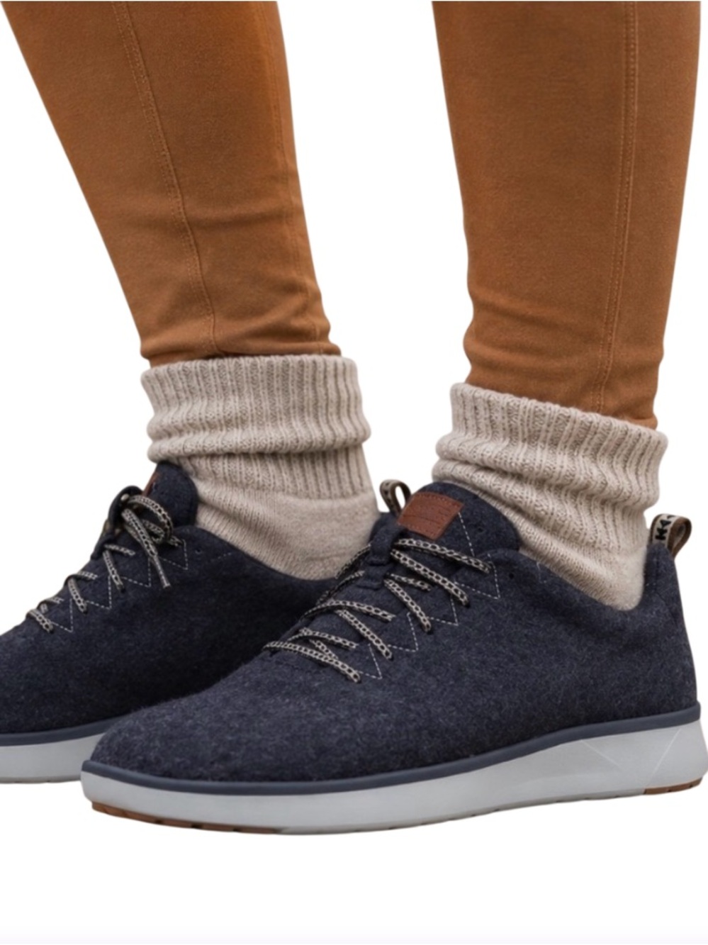 Pendleton Womens Navy Heather Wool Water Resistant Sneaker Shoes Size 9 Washable